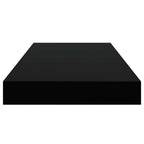 Scaffali a Parete 4 pz Nero Lucido 50x23x3,8 cm in MDF