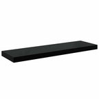 Scaffali a Parete 4 pz Nero Lucido 80x23,5x3,8 cm in MDF