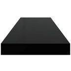 Scaffali a Parete 4 pz Nero Lucido 80x23,5x3,8 cm in MDF