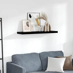 Scaffale a Parete Grigio Lucido 90x23,5x3,8 cm in MDF