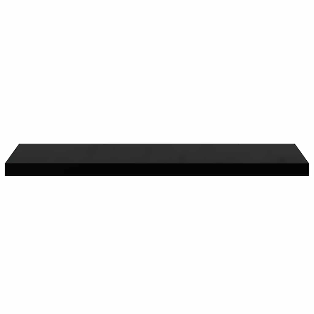 Scaffali a Parete 4 pz Nero Lucido 90x23,5x3,8 cm in MDF