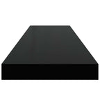 Scaffali a Parete 4 pz Nero Lucido 90x23,5x3,8 cm in MDF