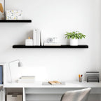 Scaffale a Parete Nero Lucido 120x23,5x3,8 cm in MDF