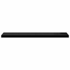 Scaffale a Parete Nero Lucido 120x23,5x3,8 cm in MDF