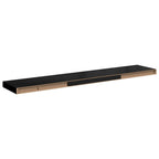 Scaffale a Parete Nero Lucido 120x23,5x3,8 cm in MDF