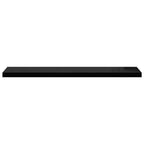 Scaffali a Parete 2 pz Nero Lucido 120x23,5x3,8 cm in MDF