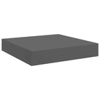 Scaffale a Parete Grigio Lucido 23x23,5x3,8 cm in MDF