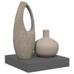 Scaffale a Parete Grigio Lucido 23x23,5x3,8 cm in MDF