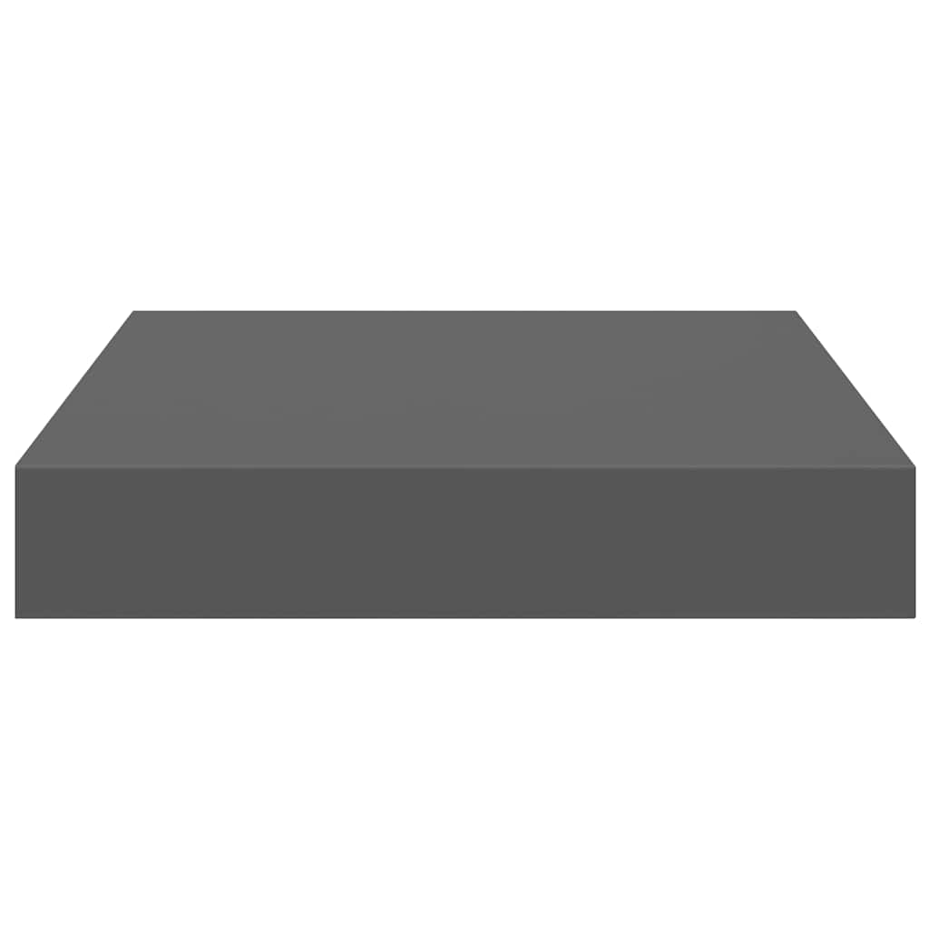 Scaffale a Parete Grigio Lucido 23x23,5x3,8 cm in MDF