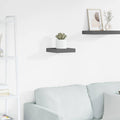 Scaffale a Parete Grigio Lucido 23x23,5x3,8 cm in MDF