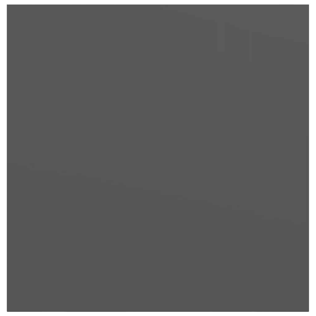 Scaffali a Parete 2 pz Grigio Lucido 23x23,5x3,8 cm in MDF