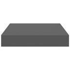 Scaffali a Parete 4 pz Grigio Lucido 23x23,5x3,8 cm in MDF