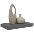 Scaffale a Parete Grigio Lucido 40x23x3,8 cm in MDF