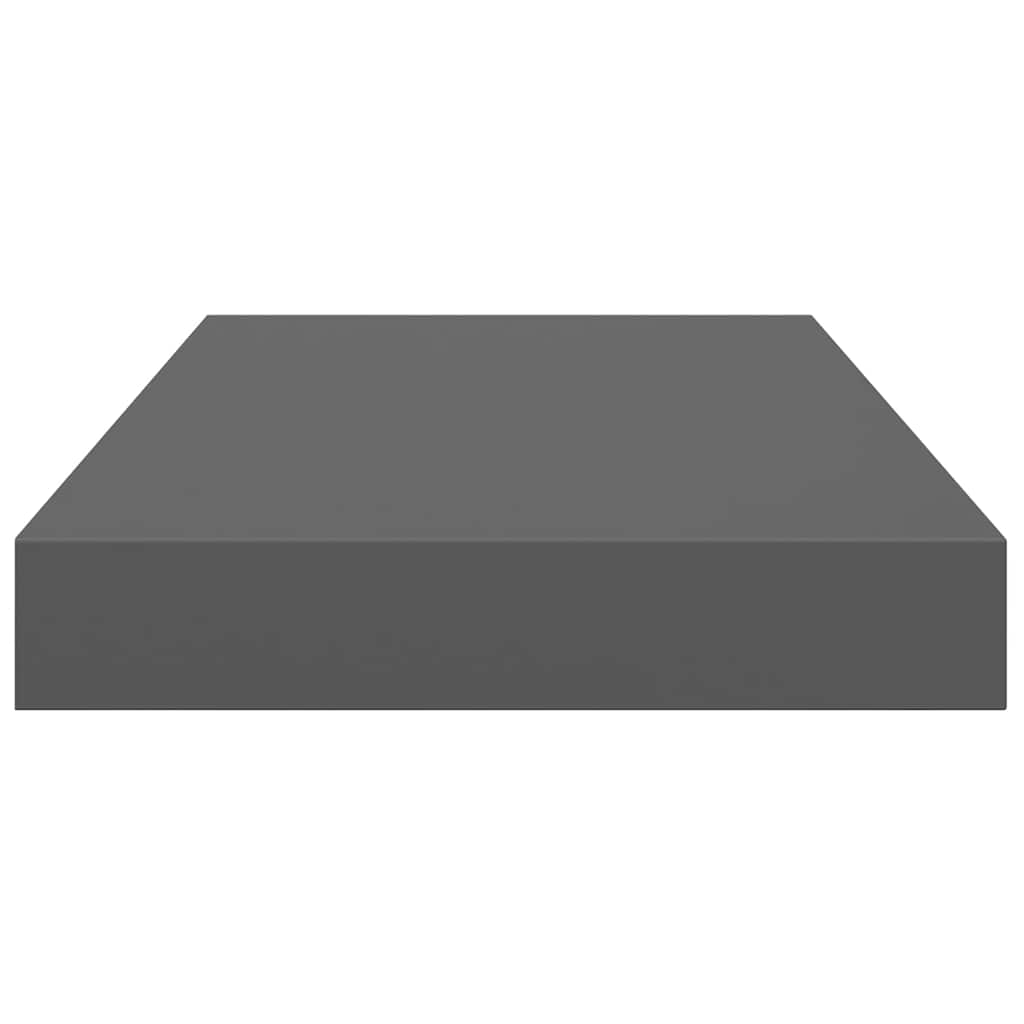 Scaffale a Parete Grigio Lucido 40x23x3,8 cm in MDF