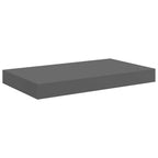 Scaffali a Parete 2 pz Grigio Lucido 40x23x3,8 cm in MDF