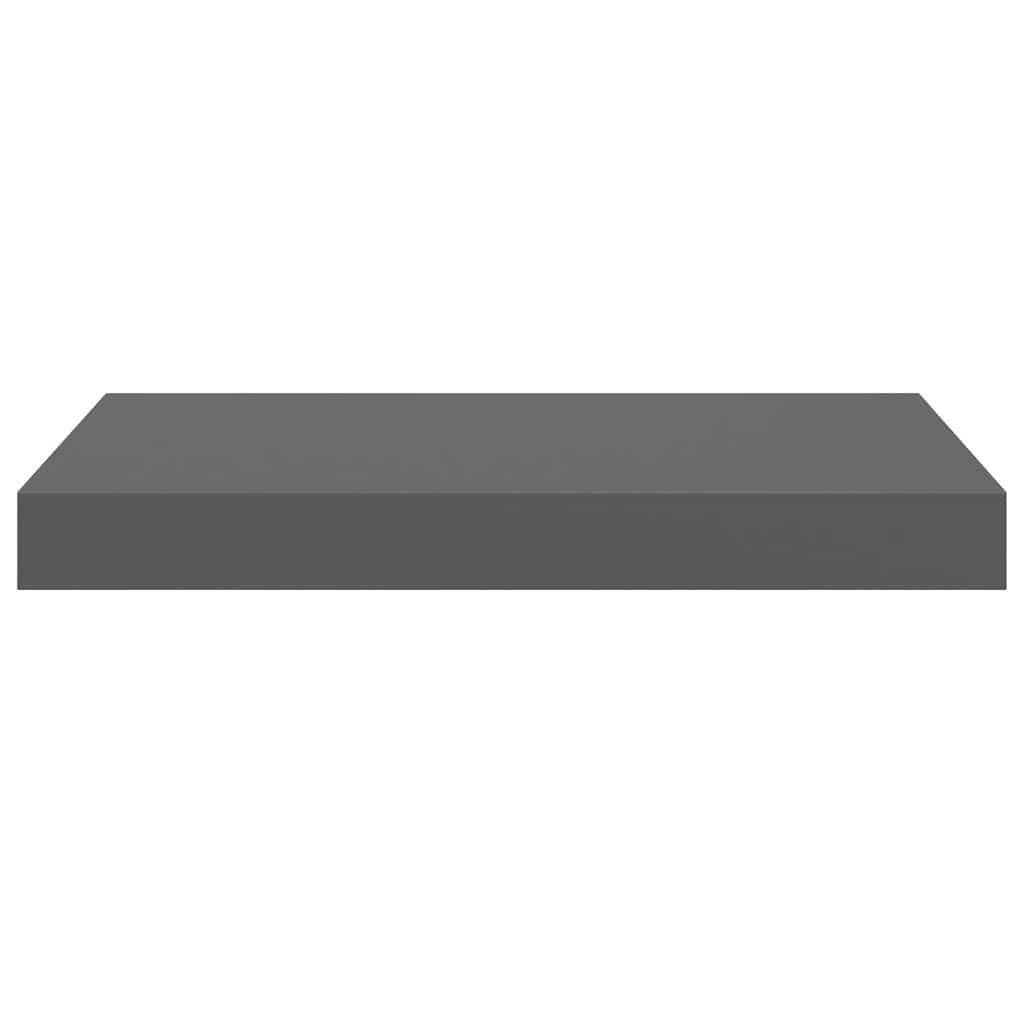 Scaffali a Parete 2 pz Grigio Lucido 40x23x3,8 cm in MDF