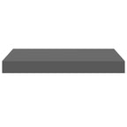 Scaffali a Parete 4 pz Grigio Lucido 40x23x3,8 cm in MDF