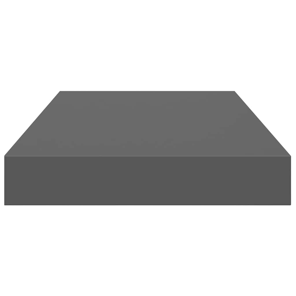 Scaffali a Parete 4 pz Grigio Lucido 40x23x3,8 cm in MDF