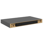 Scaffali a Parete 4 pz Grigio Lucido 40x23x3,8 cm in MDF
