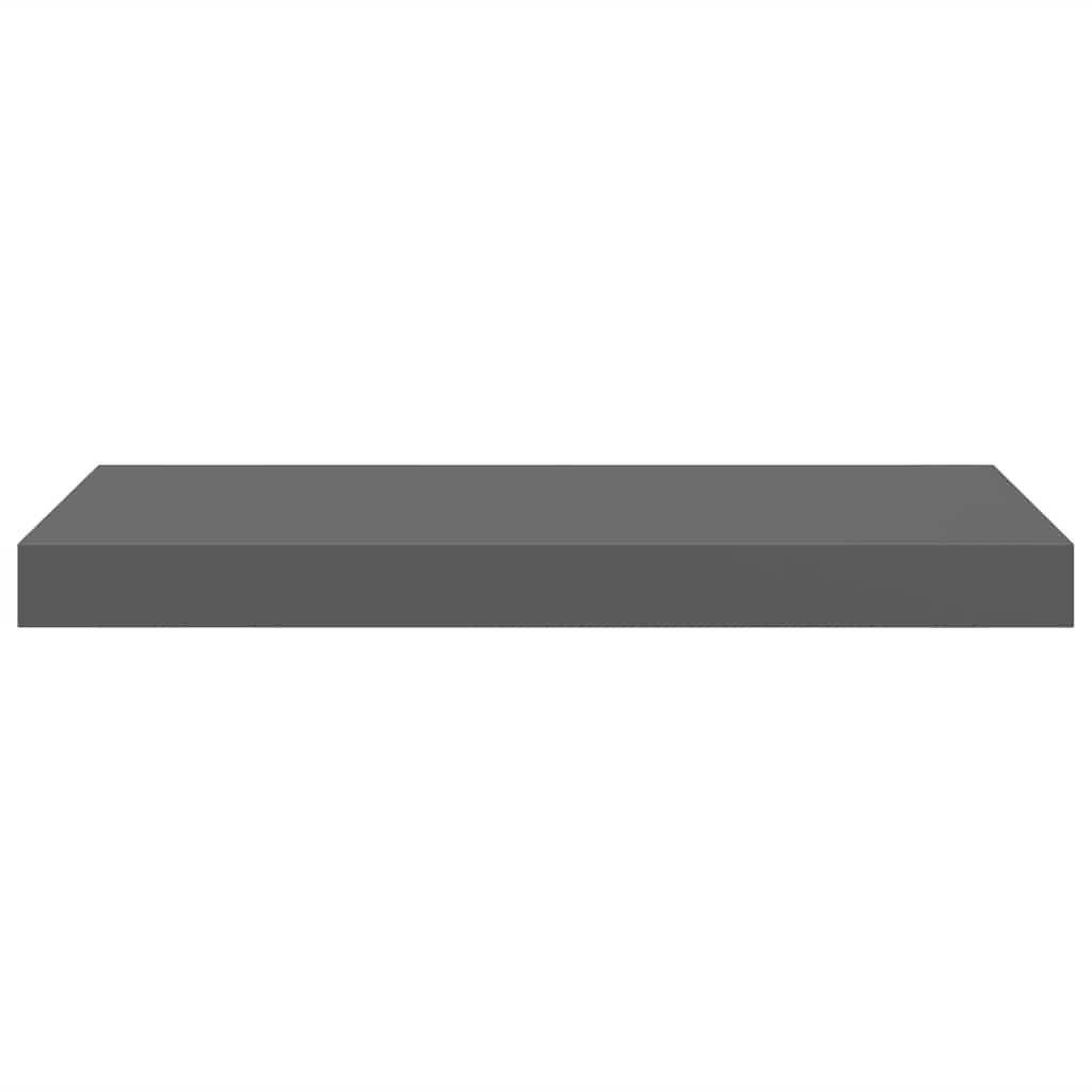 Scaffale a Parete Grigio Lucido 50x23x3,8 cm in MDF