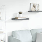 Scaffale a Parete Grigio Lucido 50x23x3,8 cm in MDF