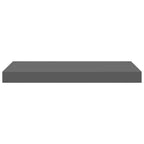 Scaffali a Parete 4 pz Grigio Lucido 50x23x3,8 cm in MDF