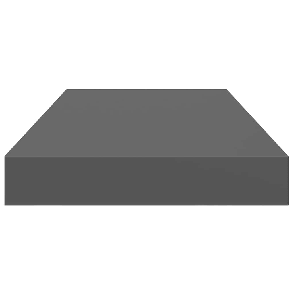 Scaffali a Parete 4 pz Grigio Lucido 50x23x3,8 cm in MDF