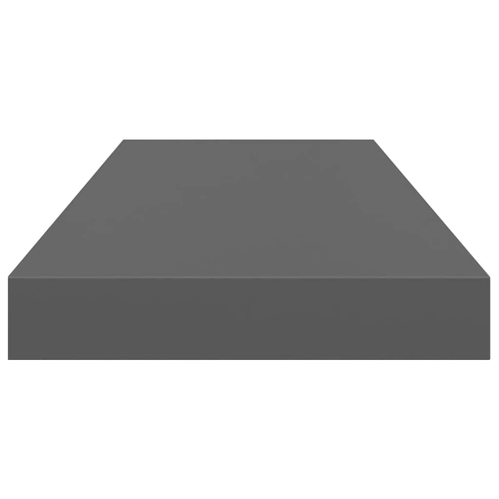 Scaffale a Parete Grigio Lucido 60x23,5x3,8 cm in MDF