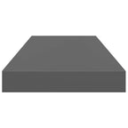 Scaffale a Parete Grigio Lucido 60x23,5x3,8 cm in MDF