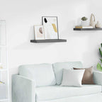 Scaffale a Parete Grigio Lucido 60x23,5x3,8 cm in MDF