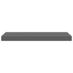 Scaffali a Parete 2 pz Grigio Lucido 60x23,5x3,8 cm in MDF