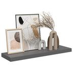 Scaffale a Parete Grigio Lucido 80x23,5x3,8 cm in MDF