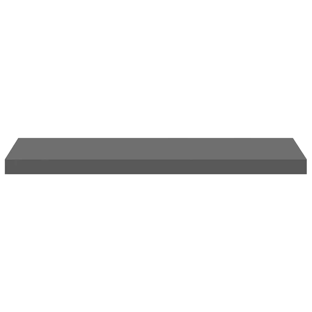 Scaffale a Parete Grigio Lucido 80x23,5x3,8 cm in MDF