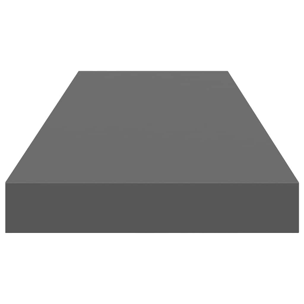 Scaffale a Parete Grigio Lucido 80x23,5x3,8 cm in MDF