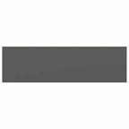Scaffale a Parete Grigio Lucido 80x23,5x3,8 cm in MDF