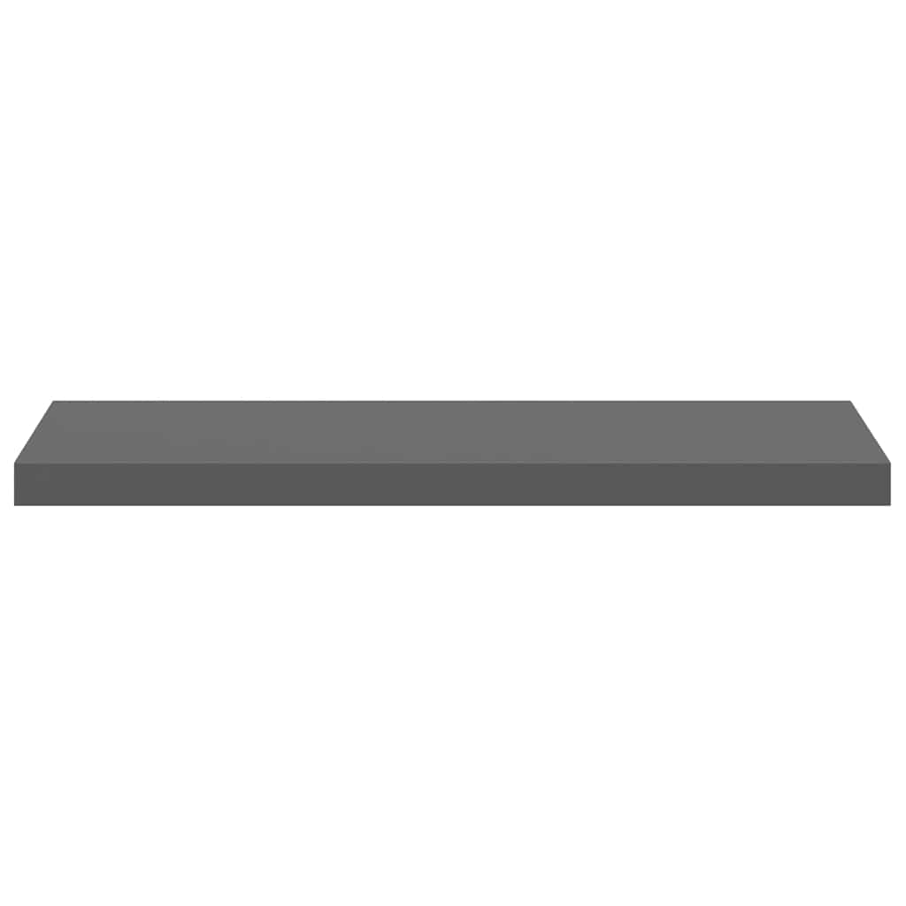 Scaffali a Parete 4 pz Grigio Lucido 80x23,5x3,8 cm in MDF