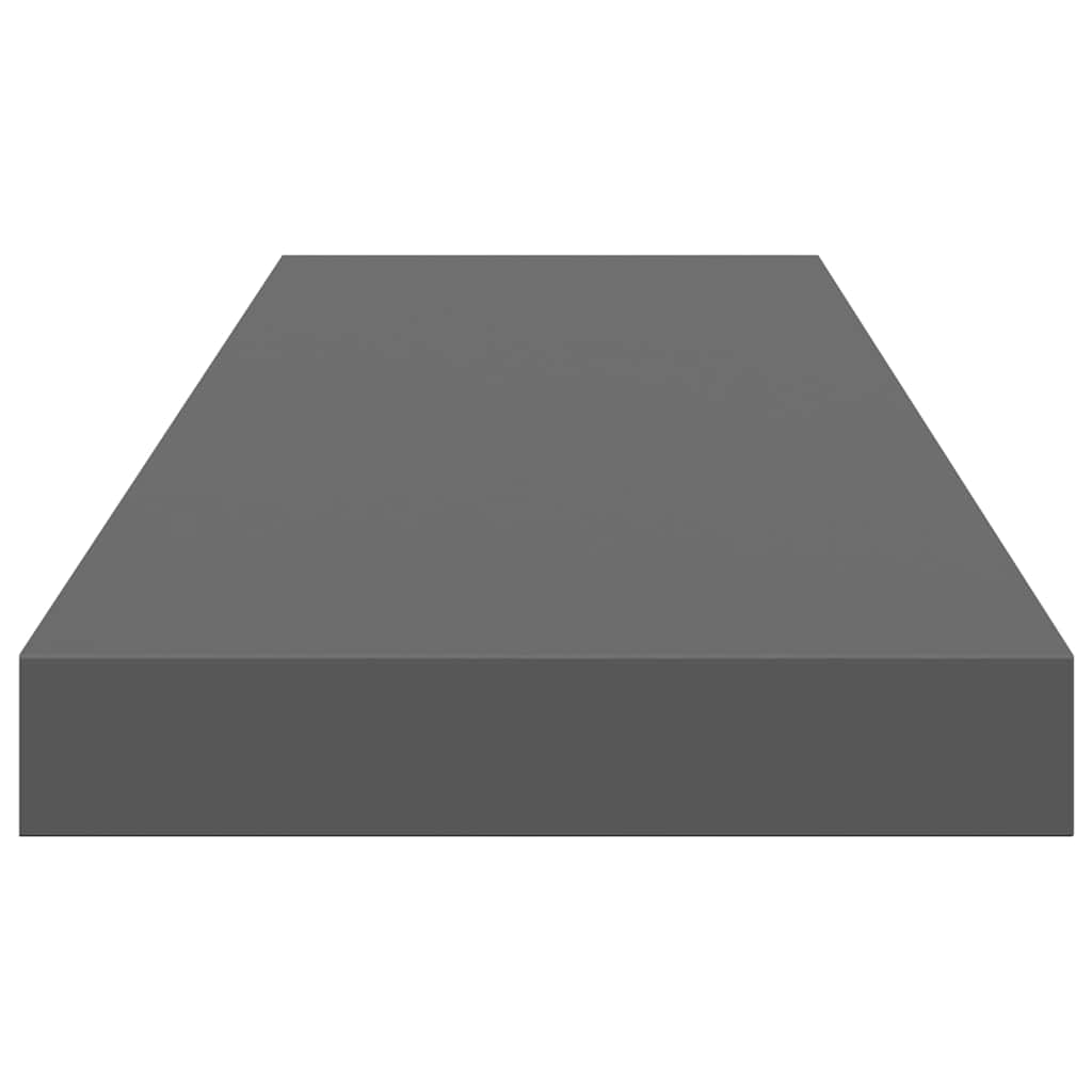 Scaffali a Parete 4 pz Grigio Lucido 80x23,5x3,8 cm in MDF