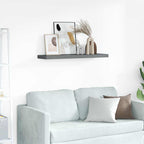 Scaffale a Parete Grigio Lucido 90x23,5x3,8 cm in MDF