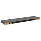 Scaffali a Parete 4 pz Grigio Lucido 90x23,5x3,8 cm in MDF