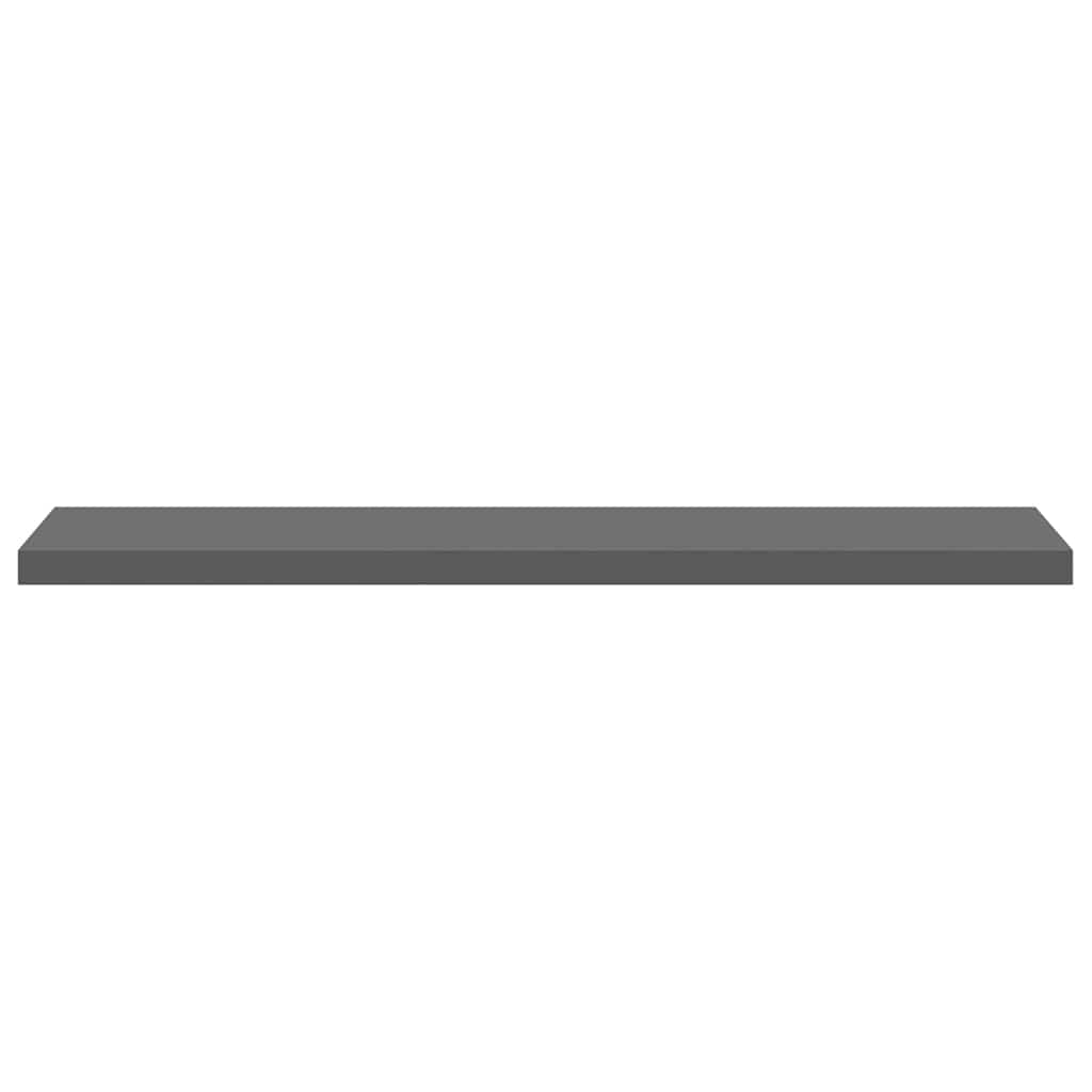 Scaffale a Parete Grigio Lucido 120x23,5x3,8 cm in MDF