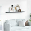 Scaffale a Parete Grigio Lucido 120x23,5x3,8 cm in MDF