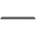 Scaffali a Parete 4 pz Grigio Lucido 120x23,5x3,8 cm in MDF