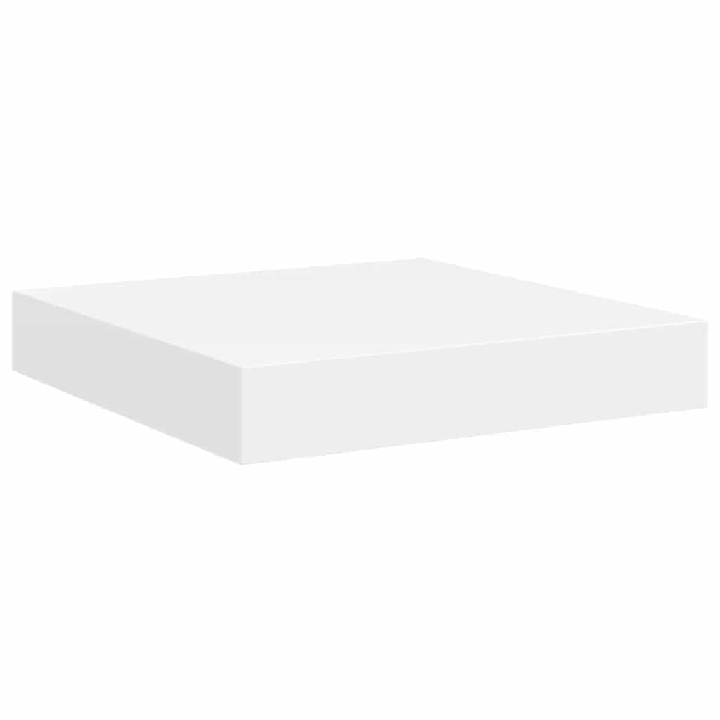 Scaffali a Parete 2 pz Bianchi 23x23,5x3,8 cm in MDF