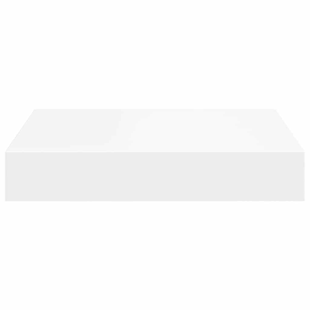 Scaffali a Parete 2 pz Bianchi 23x23,5x3,8 cm in MDF