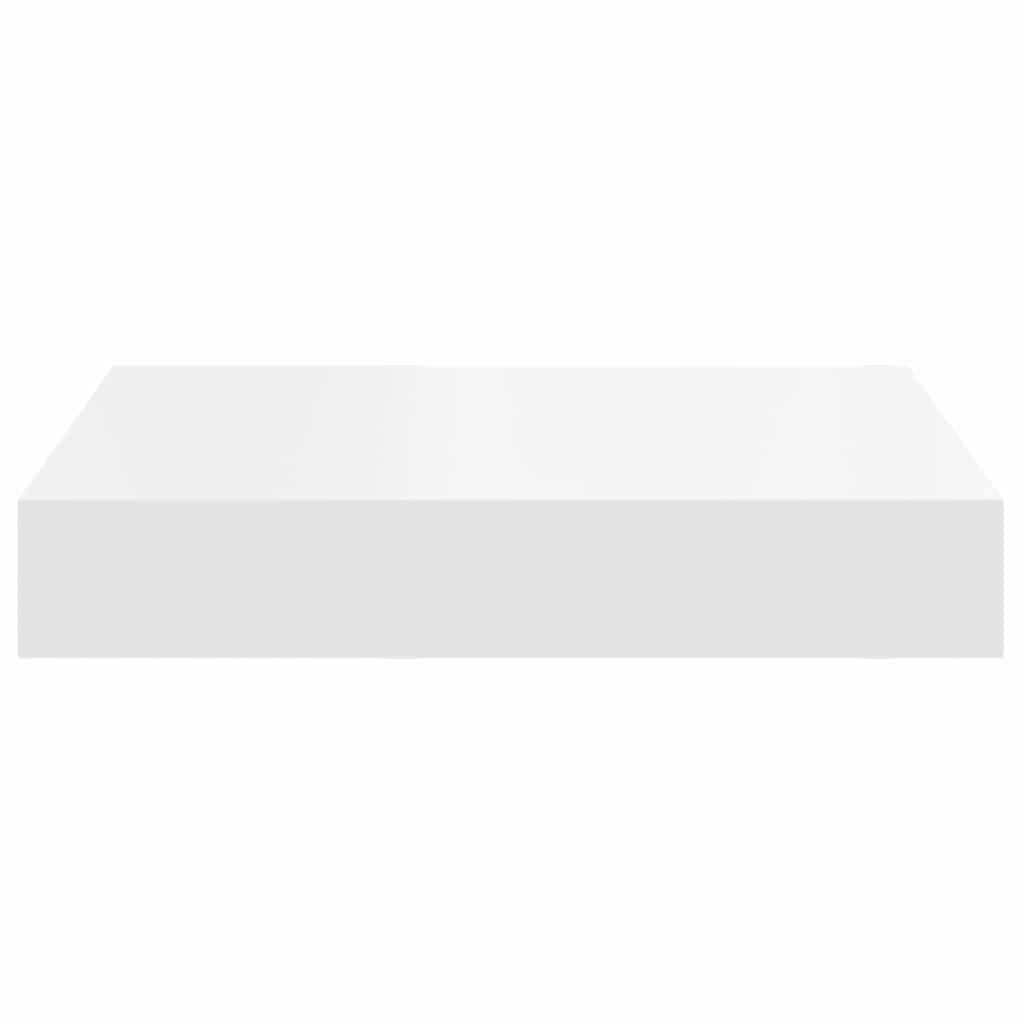 Scaffali a Parete 2 pz Bianchi 23x23,5x3,8 cm in MDF