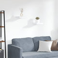 Scaffali a Parete 2 pz Bianchi 23x23,5x3,8 cm in MDF