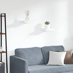 Scaffali a Parete 2 pz Bianchi 23x23,5x3,8 cm in MDF