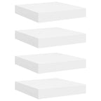 Scaffali a Parete 4 pz Bianchi 23x23,5x3,8 cm in MDF