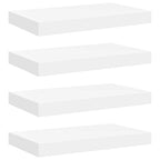 Scaffali a Parete 4 pz Bianchi 40x23x3,8 cm in MDF