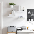 Scaffali a Parete 4 pz Bianchi 40x23x3,8 cm in MDF